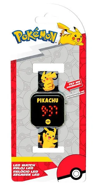 Orologio da Polso Digitale LED Pokemon Pikachu Nero