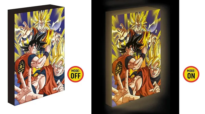 Quadro Retroilluminato LED Dragon Ball Z Goku Super Saiyan