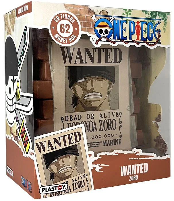 PLASTOY Salvadanaio One Piece Wanted Roronoa Zoro