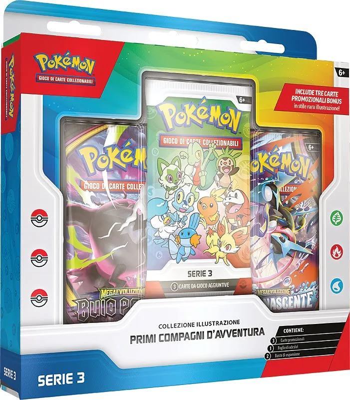 Pokemon ITA Collezione Illustrazione Primi Compagni Serie 3