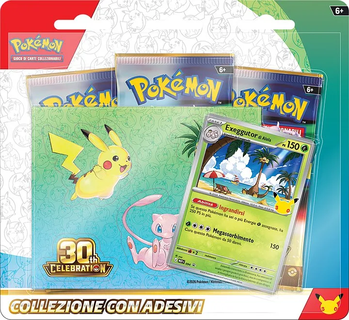 Pokemon ITA 30th Anniversario Collezione con Adesivi