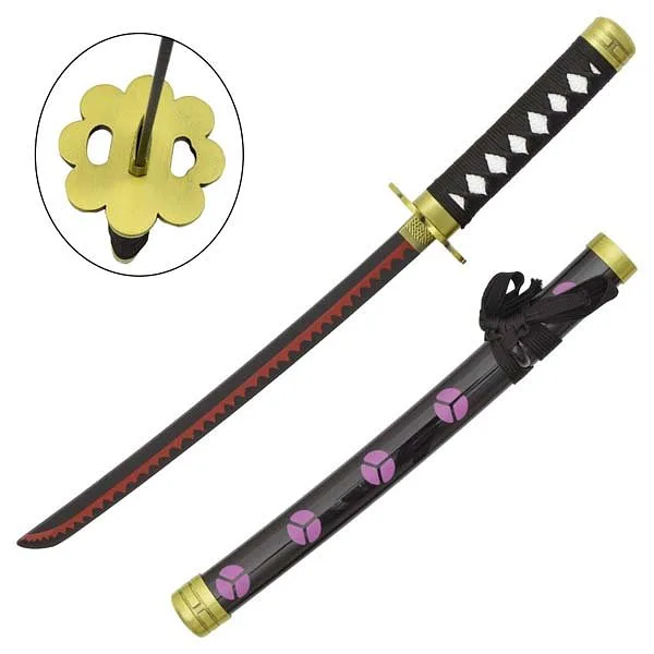Katana Mini Non Affilata One Piece Roronoa Zoro Fodero Legno