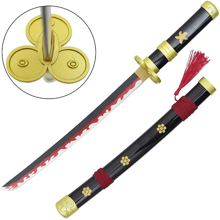 Katana Mini Bamboo One Piece Enma Roronoa Zoro Rouge