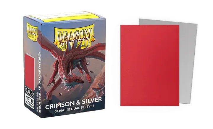 SOBRES PROTECTORAS DE 100 - DUAL MATTE CRIMSON & SILVER (AT-15072)