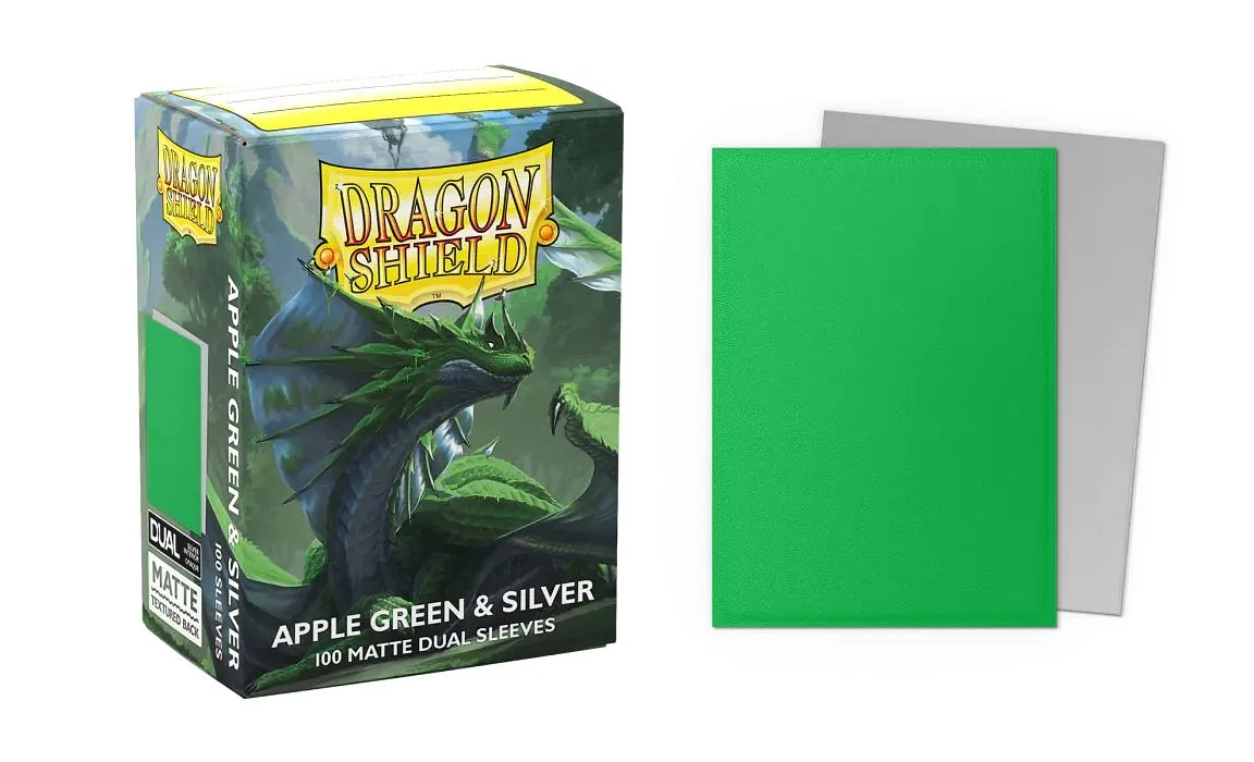 BUSTE PROTETTIVE STANDARD DA 100 - DUAL MATTE APPLE GREEN & SILVER (AT-15073)