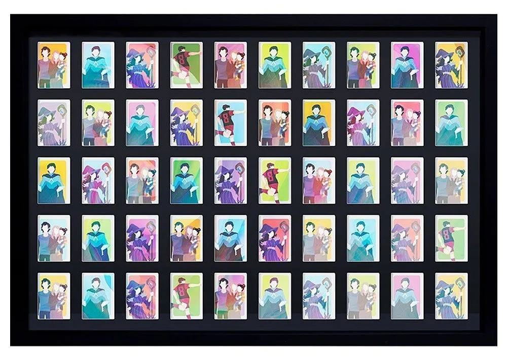 Cornice Esposizione Trading Card Nera 50 Posti