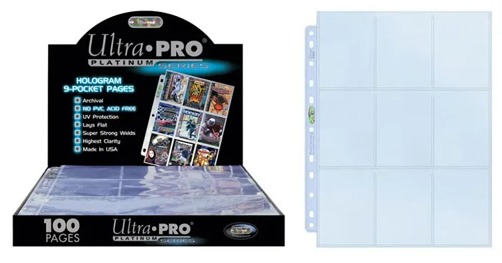 ULTRA PRO Foglio Trasparente 9 Tasche Platinum 1pz