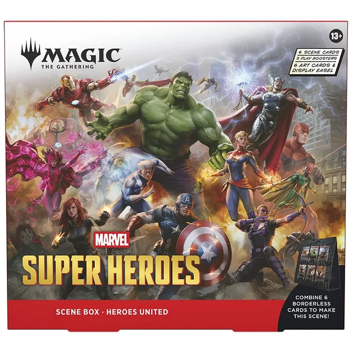 MAGIC - UNIVERSES BEYOND - MARVEL SUPERHEROES - SCENE BOX - (BOX 4 PZ) - ANGLAIS