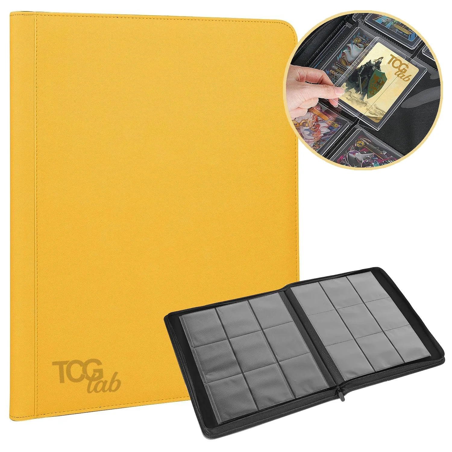 TCGLAB - ALBUM PER TOPLOADER 9 TASCHE - GIALLO