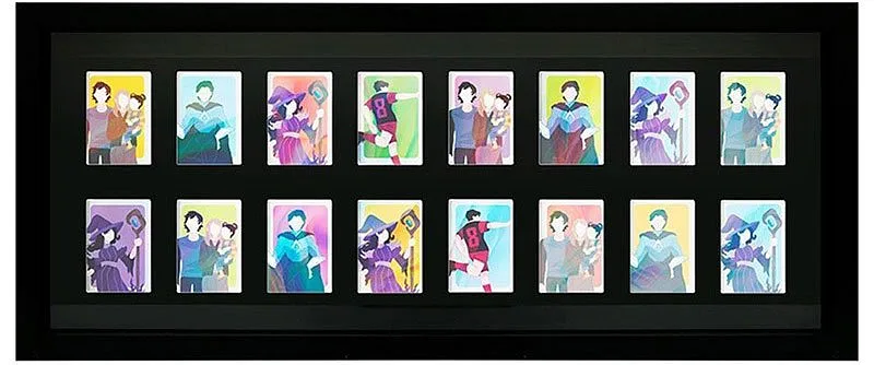 Cornice Esposizione Trading Card Nera 16 Posti