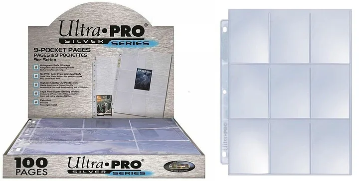 ULTRA PRO Foglio Trasparente 9 Tasche Silver 1pz