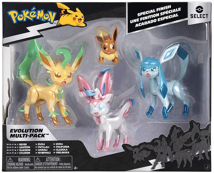 Pokemon Select Evolution 4pz Eevee Leafeon Glaceon Sylveon