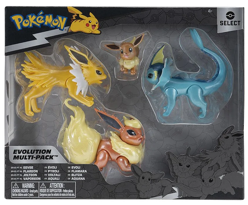 Pokemon Select Evolution 4pz Eevee Jolteon Vaporeon Flareon