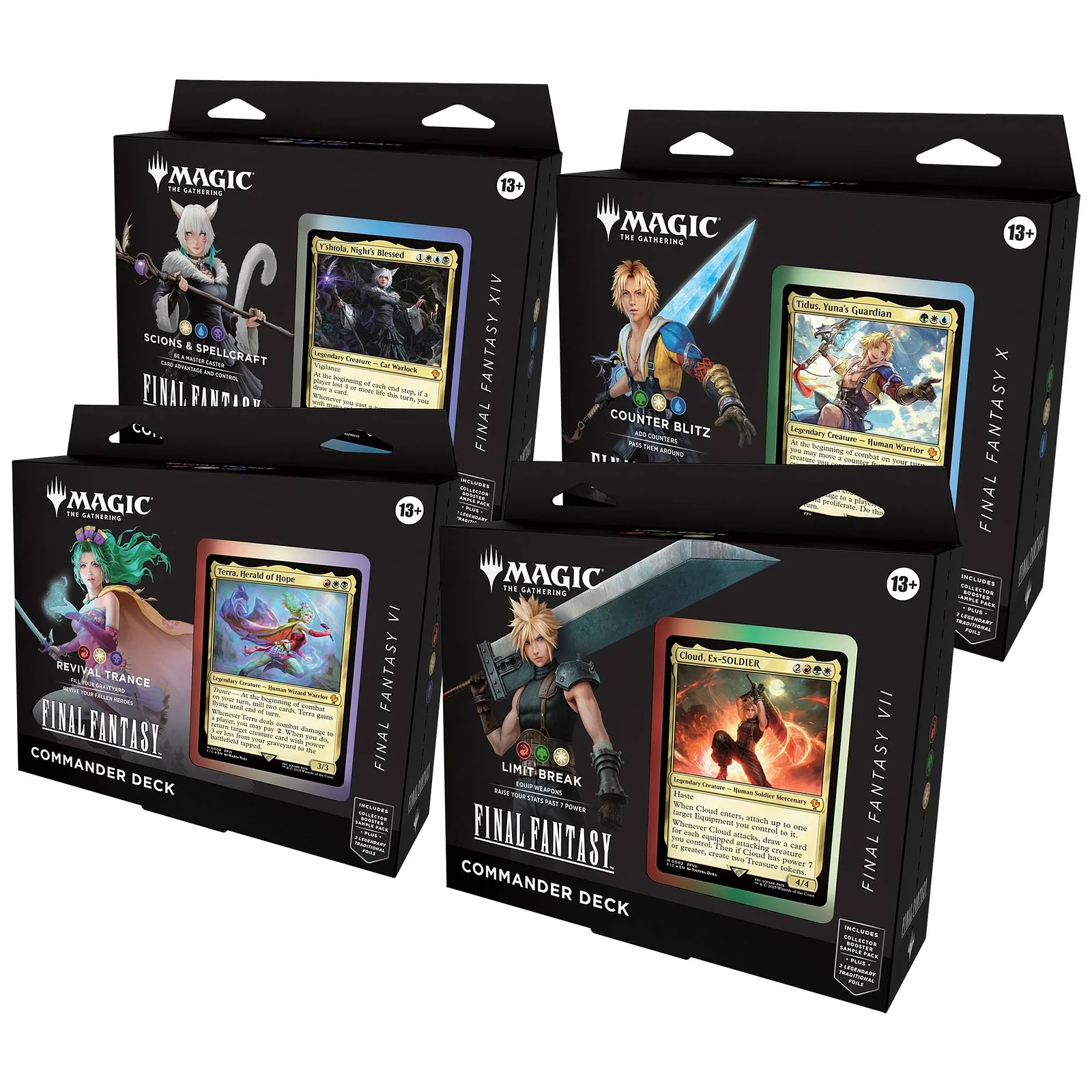 Magic: The Gathering - Final Fantasy Commander Decks Display (4 mazzi) - ENG (possibile allocazione)