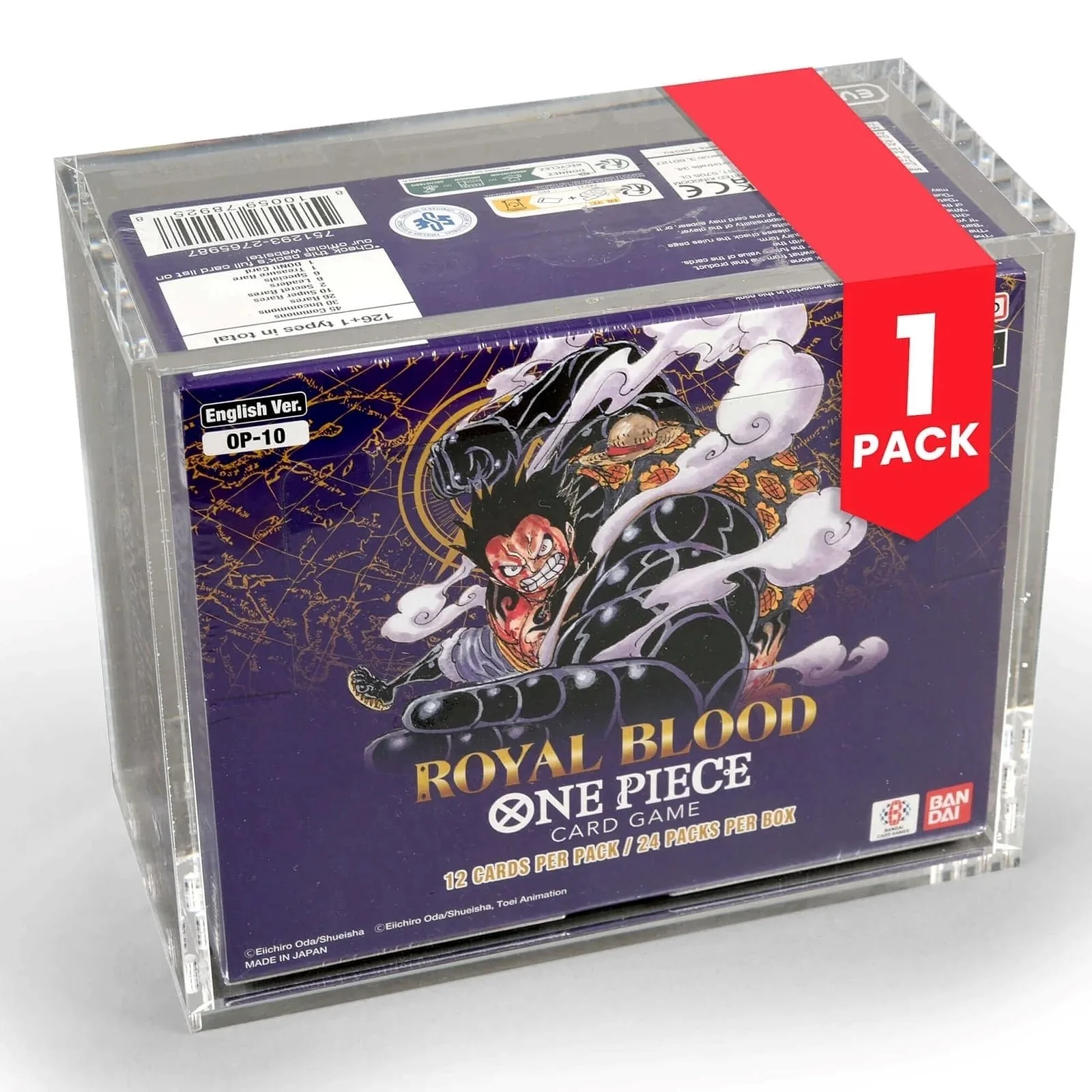 EVORETRO - Protégeur Acrylique Magnétique de Protection 24 Boosters One Piece 1pz