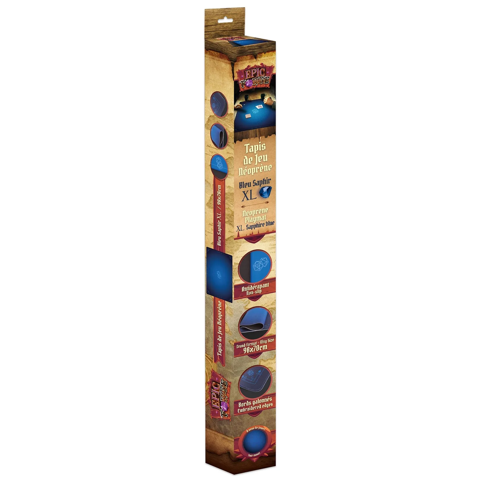 EPIC FORGE Neoprene Play Mat 90 x 70 cm D20 sapphire blue