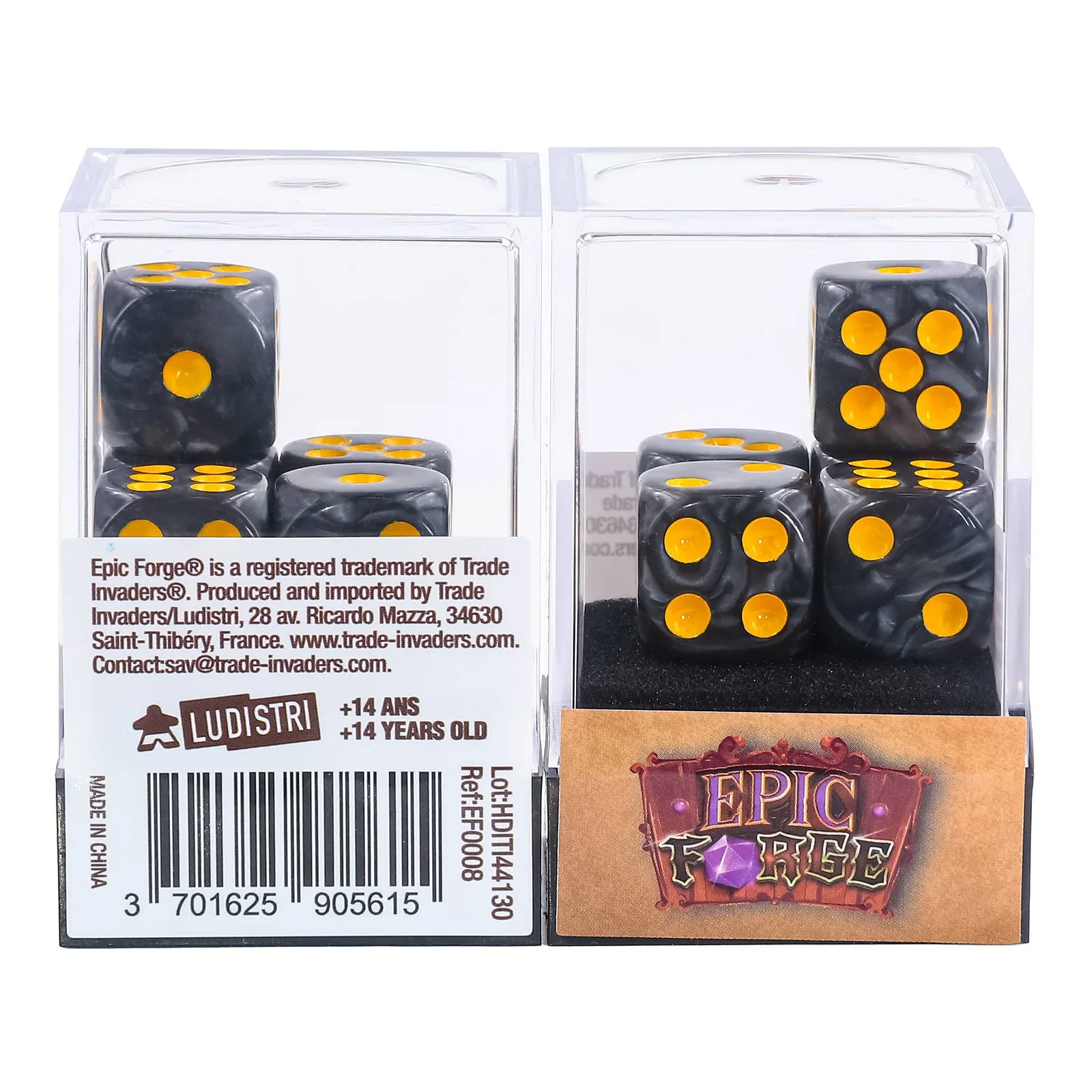 EPIC FORGE 5 dices pack - Black Pearl