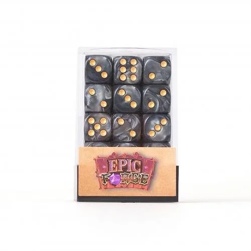 EPIC FORGE 36 Dices pack 6 sides - 12mm - Black