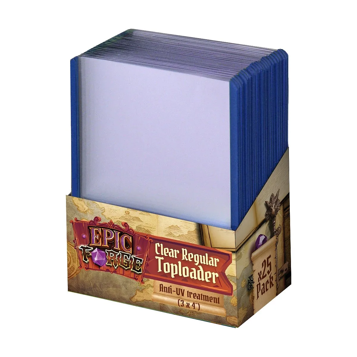 EPIC FORGE Anti-UV Toploader (3*4 pouces) - Clair Régulier (25 pcs)