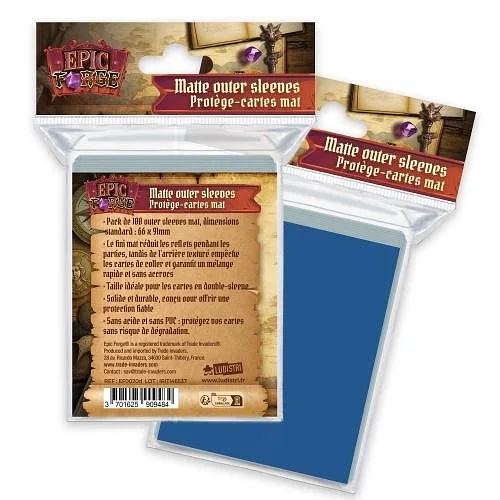 EPIC FORGE Outer sleeves Mat (66*91 mm) x100 (100 microns) - BLUE