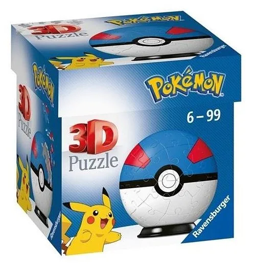 RAVENSBURGER Pokeball blu3D Puzzleball 54 pezzi