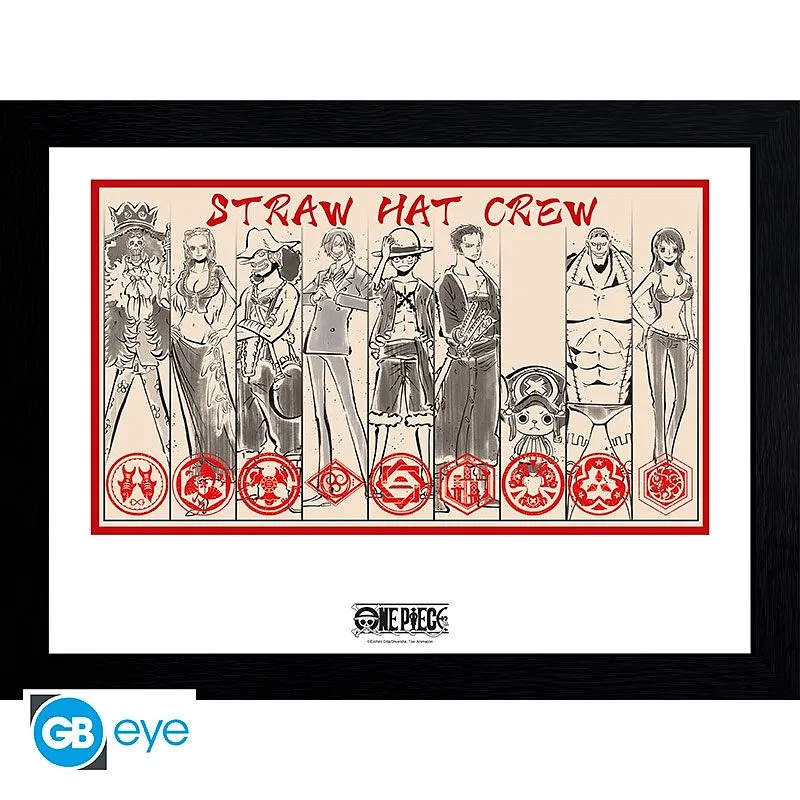 ABYSTYLE ONE PIECE - Poster encadré : "Straw Hat Crew" (30x40)