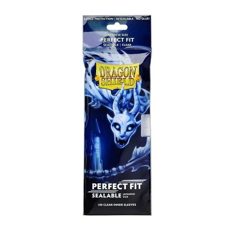 DRAGON SHIELD Perfect Fit Small Sealable Sleeves - Clear 'Yama' (100 Sleeves)