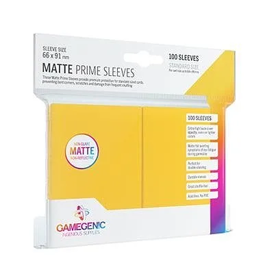GAMEGENIC - Matte Prime Sleeves Yellow Pack (100)