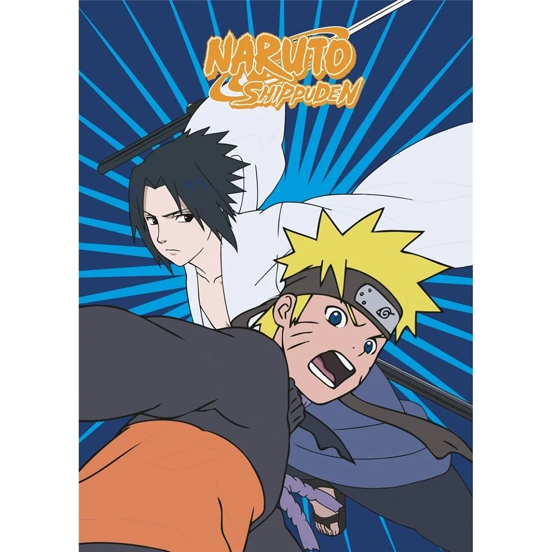NARUTO - Coperta in pile: "Naruto & Sasuke" (100x140cm)