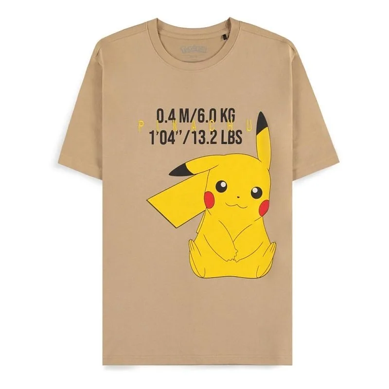 DIFUZED Pokémon - Beige Pikachu Unisex Short Sleeved T-shirt S