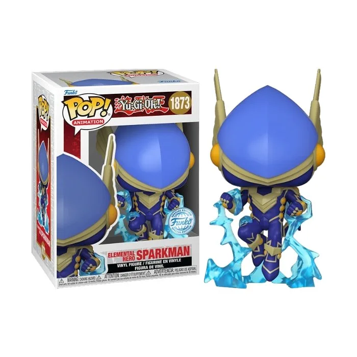 FUNKO POP Animation: Yu-Gi-Oh! - 1873 Elemental Hero Sparkman (Exclusive) 9 cm (Possibile allocazione)