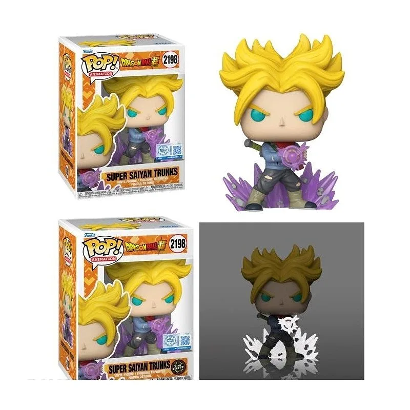 FUNKO POP Animation: Dragon Ball Super - 2198 Super Sayan Trunks With Chase (Exclusive) 9cm