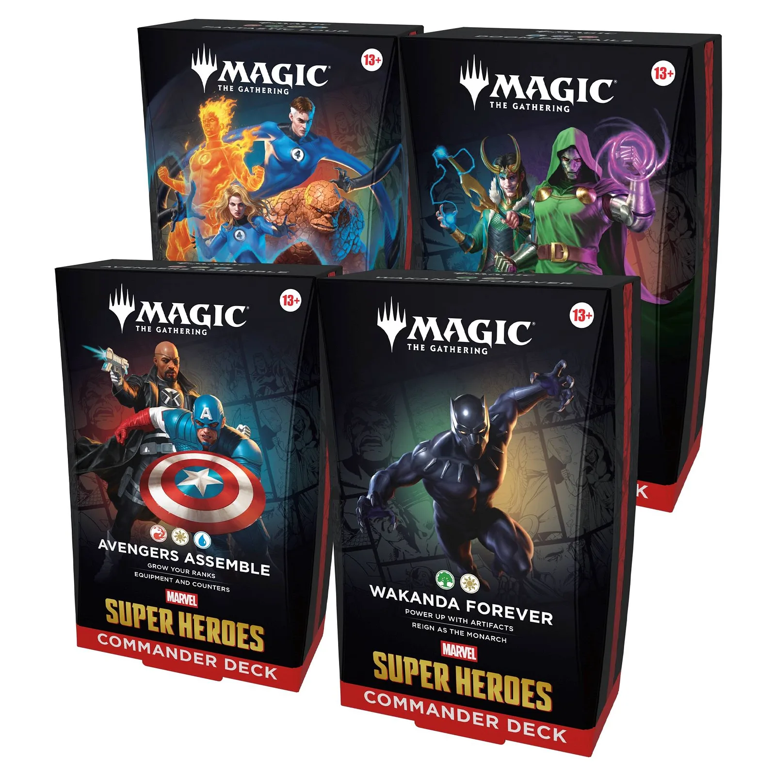 Magic: The Gathering - Marvel Super Heroes Commander Decks Display (4 mazzi) - ENG