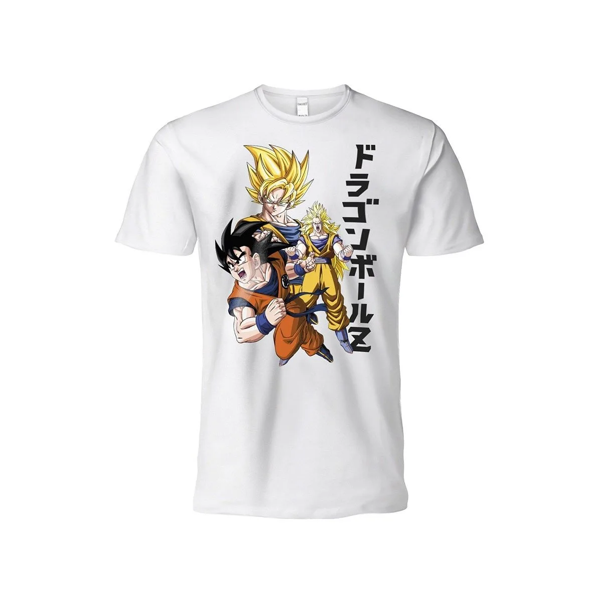 DRAGON BALL: Goku S.Saiyan livello 1-2-3 T-Shirt S bianca