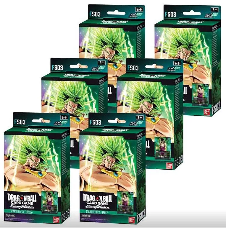 BANDAI DRAGON BALL SUPER FUSION WORLD Starter Deck FS-03 (3rd wave) Display 6x - BROLY - ENG