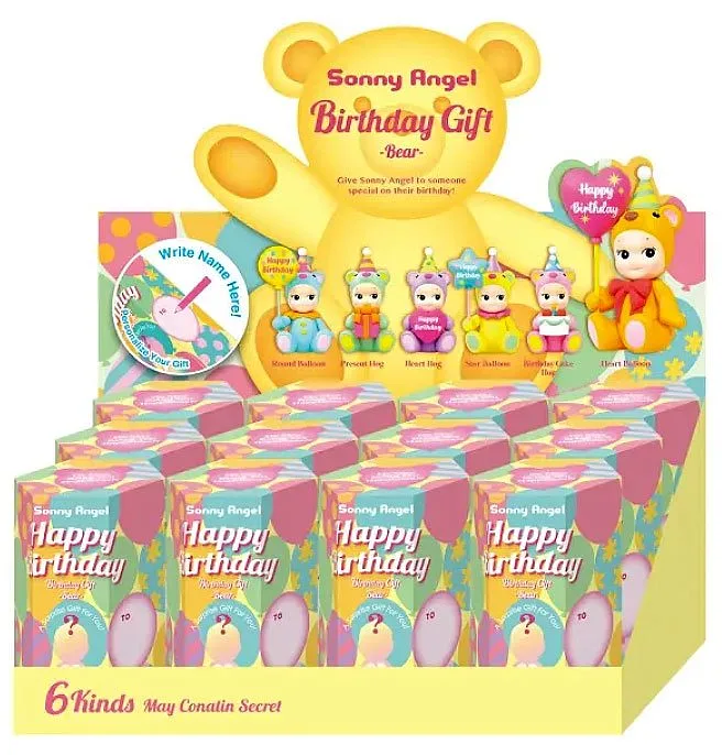 SONNY ANGEL Happy Birthday Gift Bear Series 1pz Assortiment