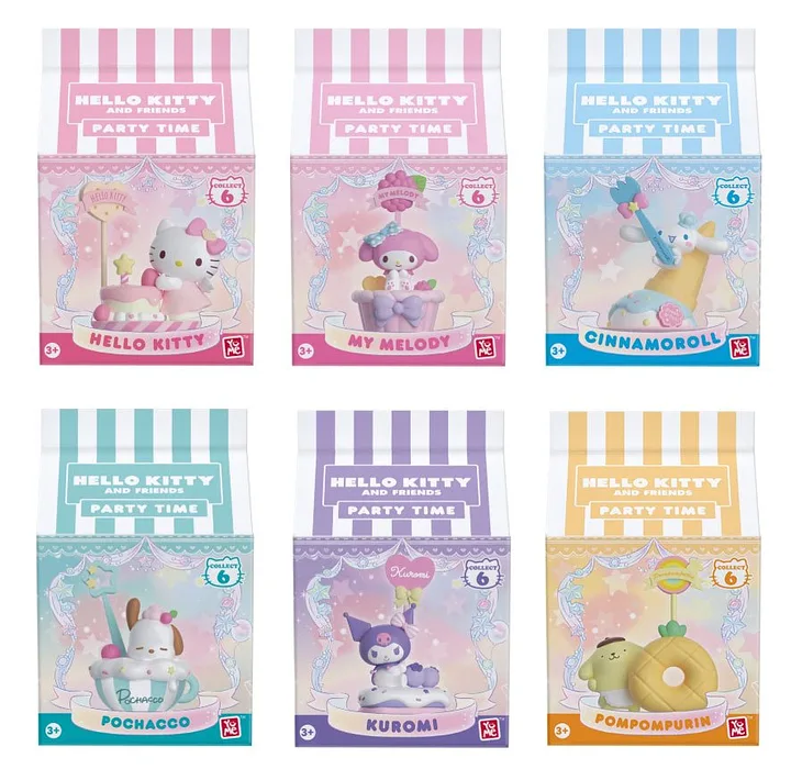 YuMe Hello Kitty Milk Carton Party Time Imballo da 12pz