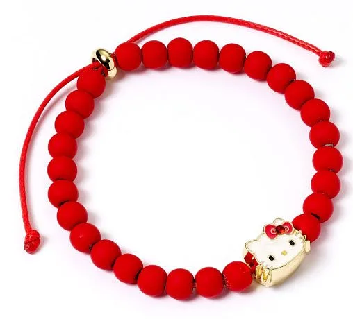 Bracelet Hello Kitty Red Bead with Hello Kitty Charm
