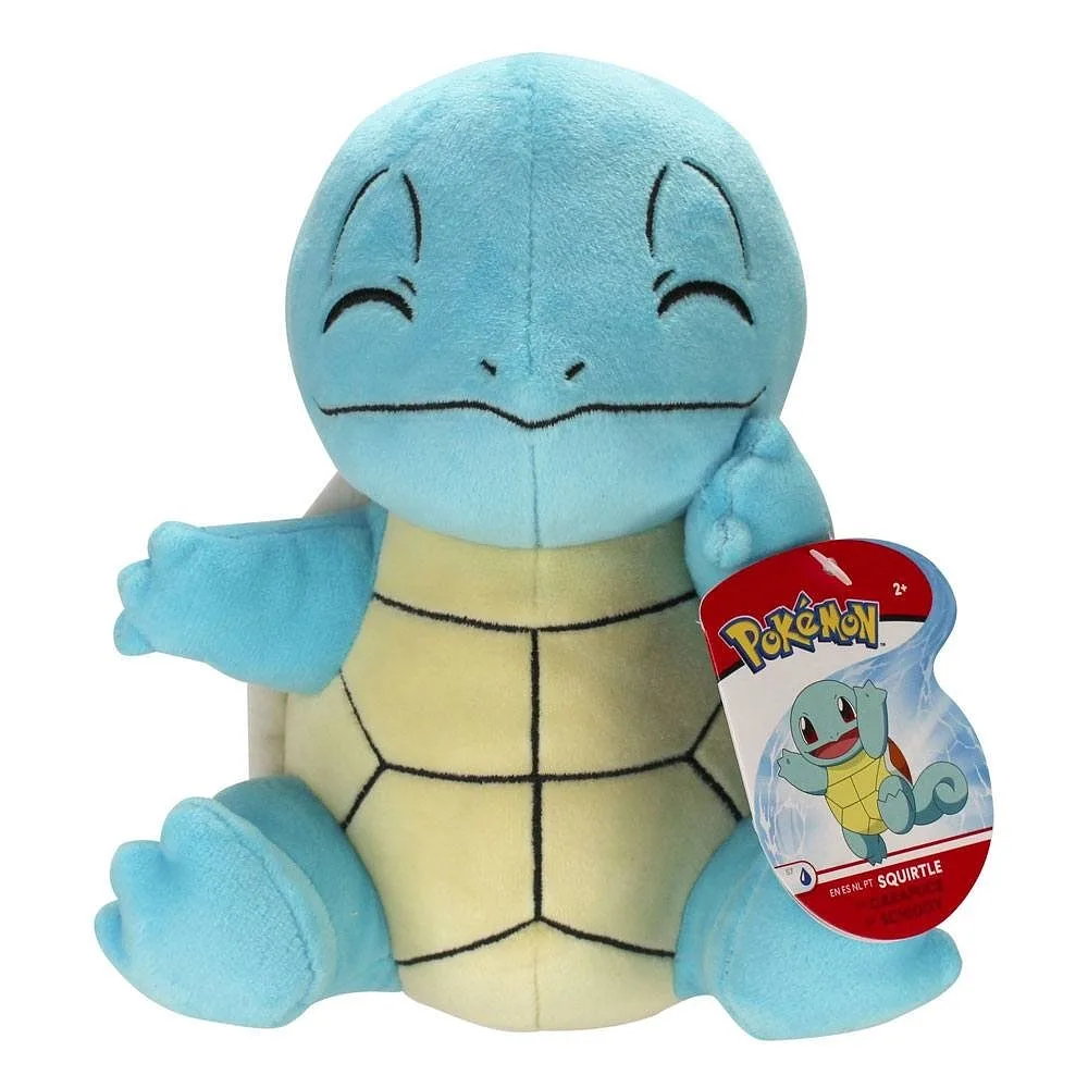 JAZWARES Pokemon: Squirtle (Souriant) - Peluche 20cm