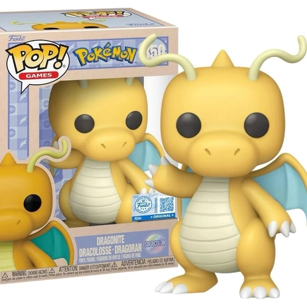 FUNKO POP Jeux : Pokemon - 850 Dragonite (Couleur Soft) (Exclusif) 9cm