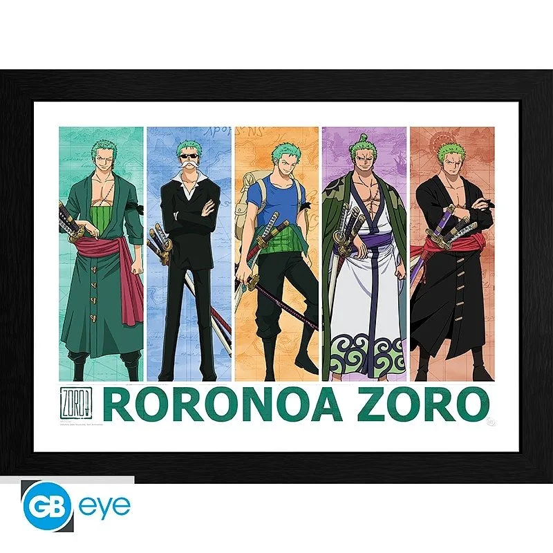 ABYSTYLE ONE PIECE - Poster Cadre : "Pirate Hunter Zoro" (30x40)