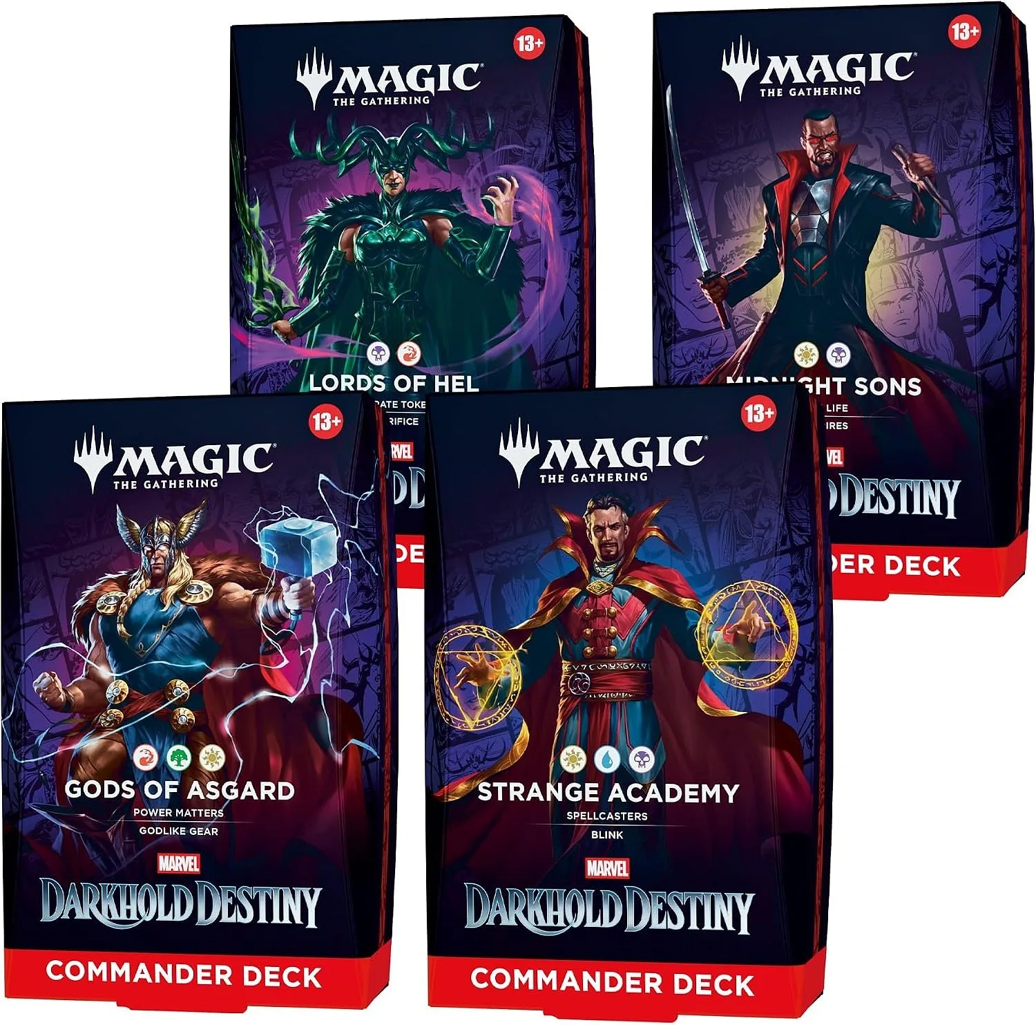 Magic: The Gathering - Marvel Darkhold Destiny Commander Decks Display (4 decks) - ENG (possible allocation)