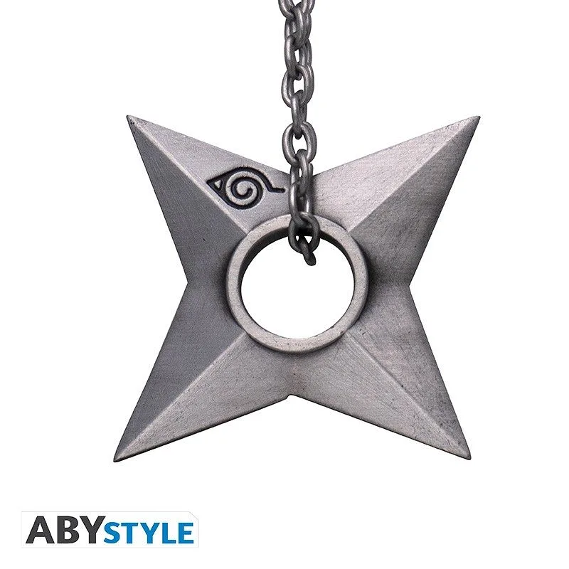 ABYSTYLE NARUTO SHIPPUDEN - Porte-clés 3D : "Shuriken Konoha"