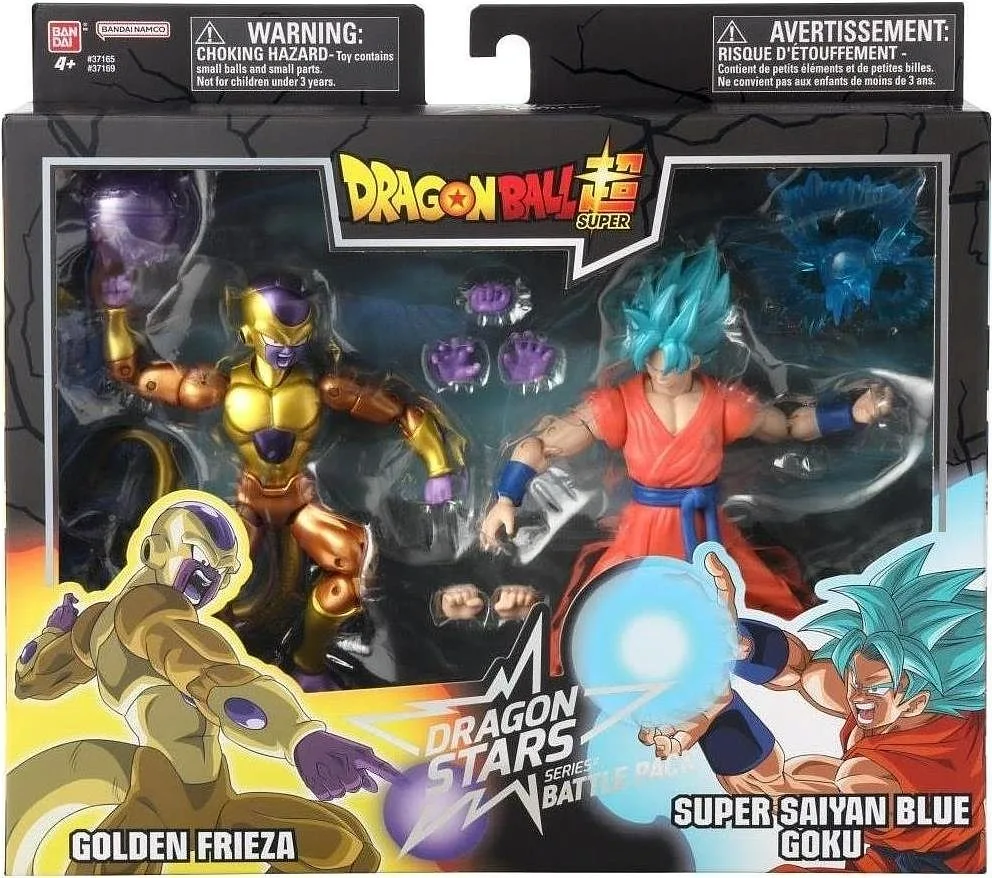 BANDAI RED Dragon Ball: Dragon Stars Series Battle Pack - Blue Goku Vs Golden Frieza 17cm