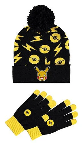 Berretto + Guanti Pokemon Pikachu Classic