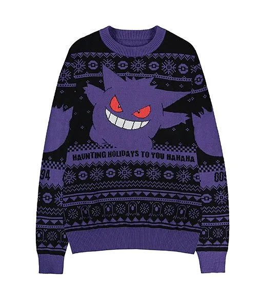 Chandail de Noël Pokemon Gengar Haunting Holidays XS